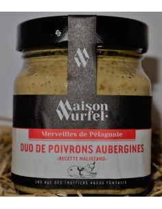 Duo de poivrons aubergines