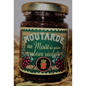 Moutarde au moût de raisin couleur violette