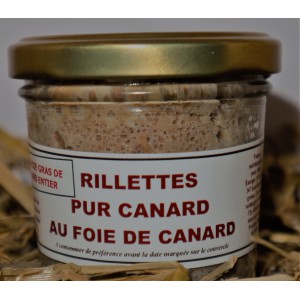 Rillettes pur canard au foie de canard