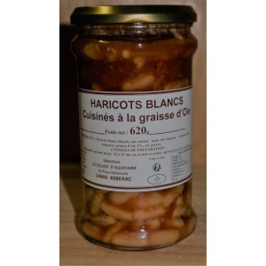 Haricots blancs cuisinés à la graisse d'oie