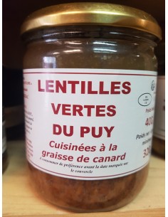Lentilles Vertes du Puy à la graisse de canard