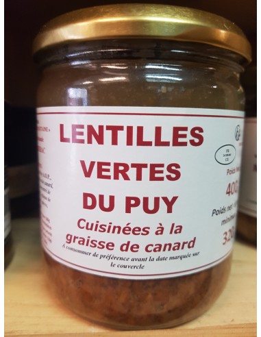 Lentilles Vertes du Puy à la graisse de canard