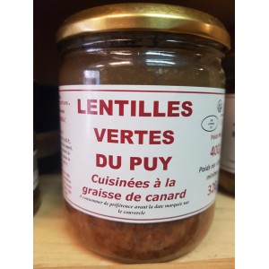 Lentilles Vertes du Puy à la graisse de canard