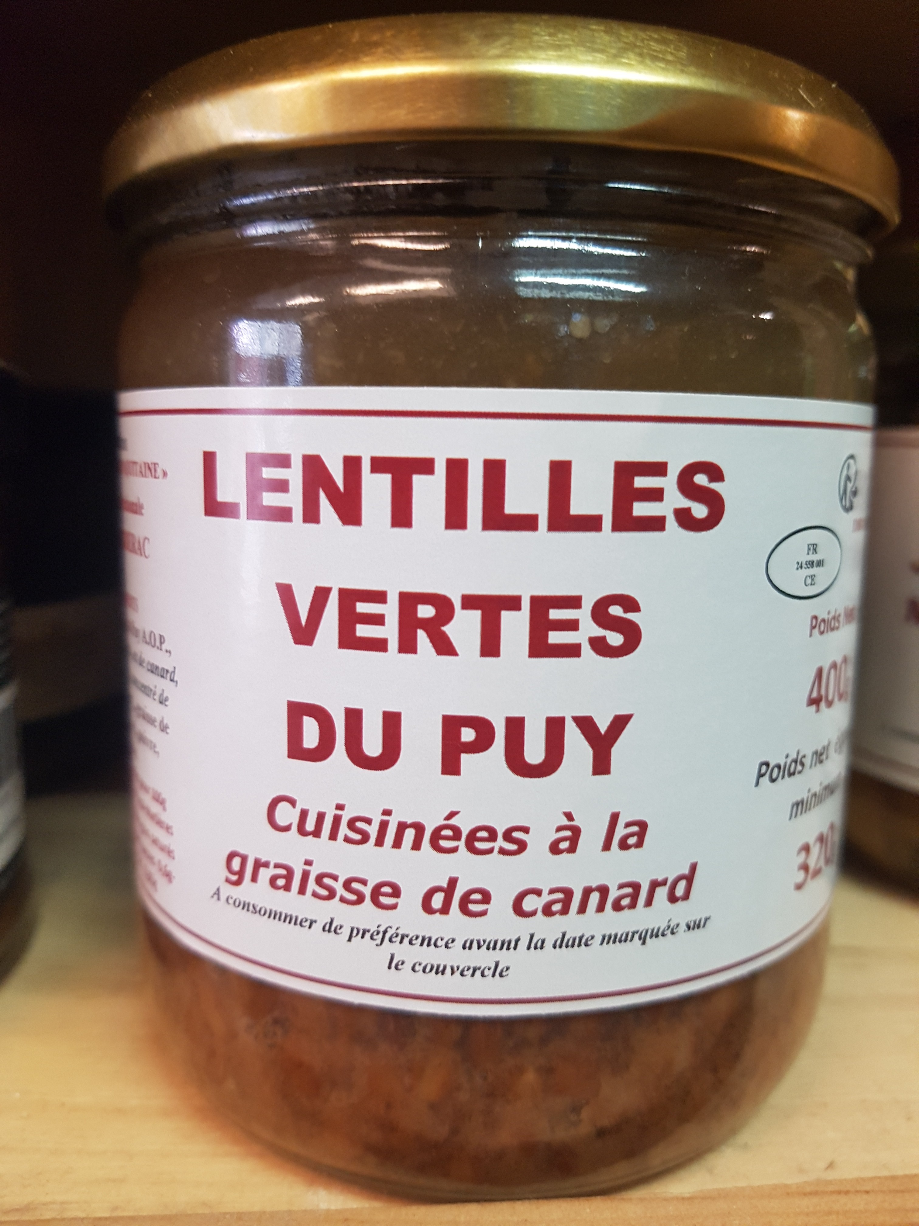 Lentilles Vertes du Puy à la graisse de canard