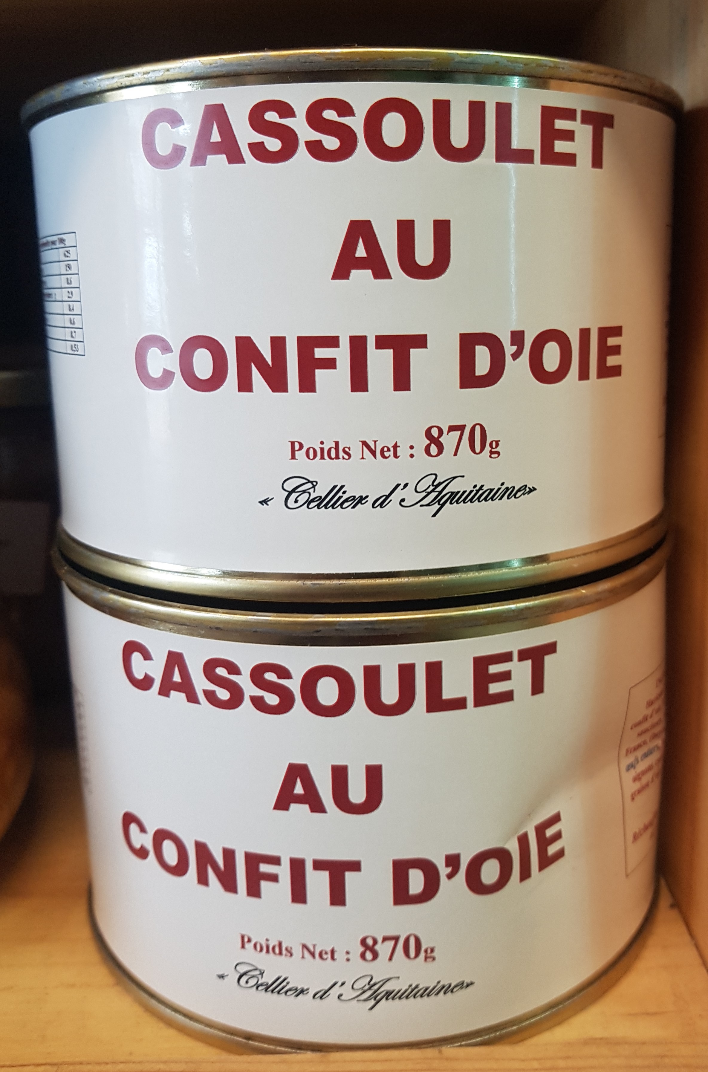 Cassoulet au Confit d'Oie