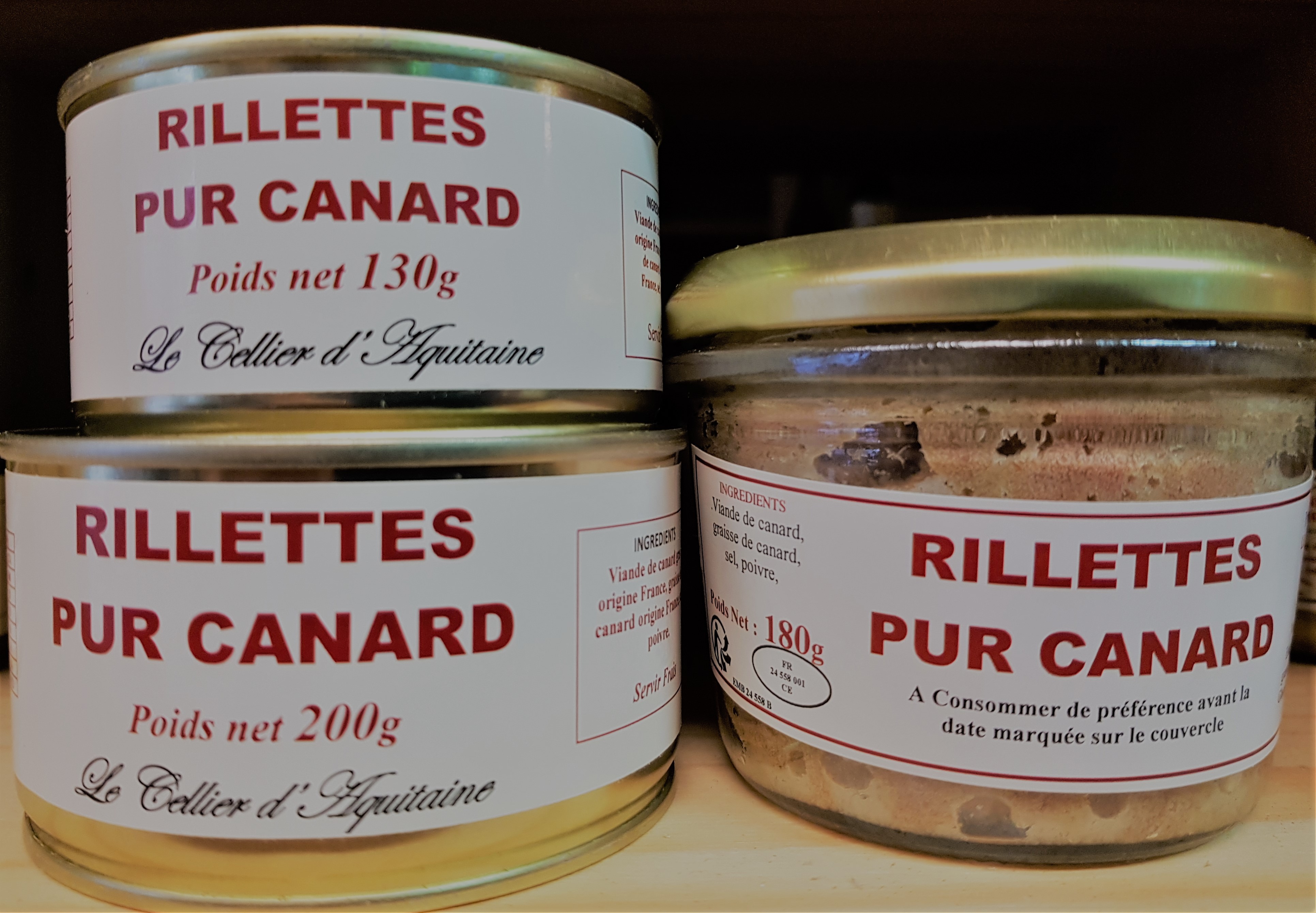 Rillettes de pur canard au foie de canard