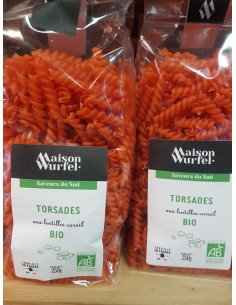 Torsades aux lentilles corail Bio