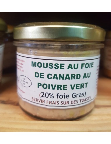 Mousse au foie de canard au poivre vert