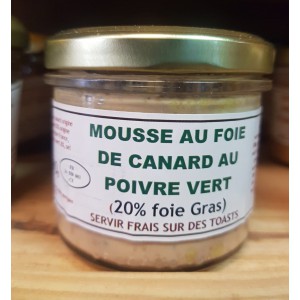 Mousse au foie de canard au poivre vert