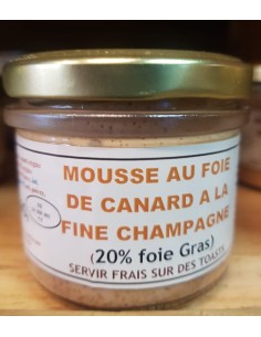 Mousse au foie de canard à la fine champagne