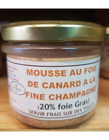 Mousse au foie de canard à la fine champagne