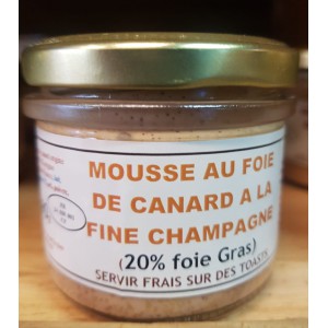 Mousse au foie de canard à la fine champagne