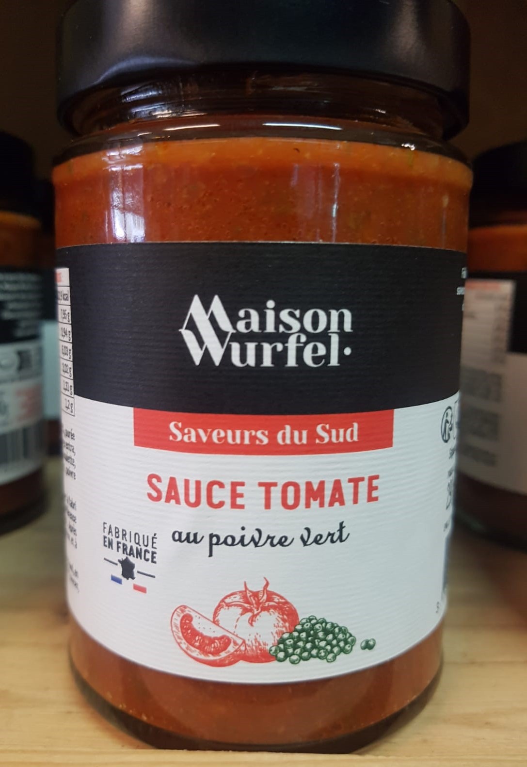 Sauce tomate au poivre vert