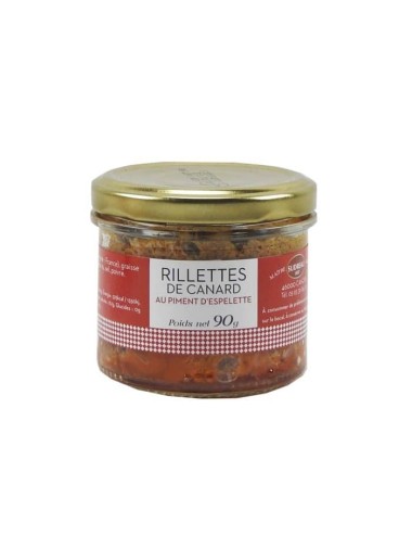 Rillettes de Canard au Piment d'Espelette 180 gr